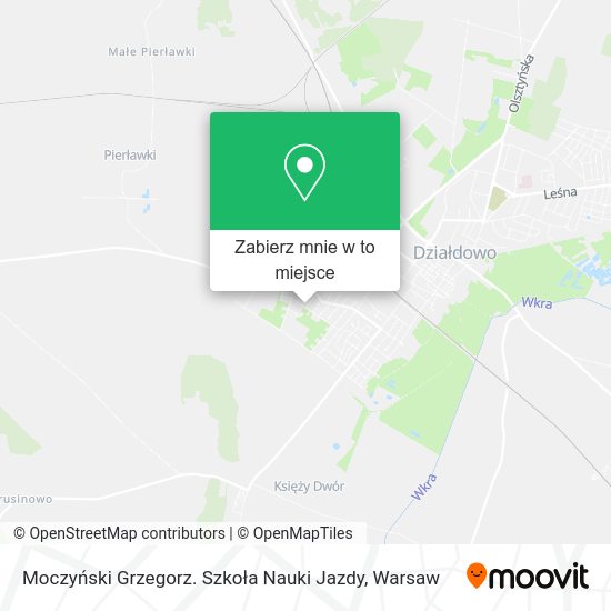 Mapa Moczyński Grzegorz. Szkoła Nauki Jazdy