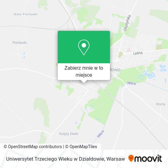 Mapa Uniwersytet Trzeciego Wieku w Działdowie