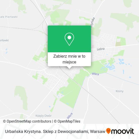 Mapa Urbańska Krystyna. Sklep z Dewocjonaliami