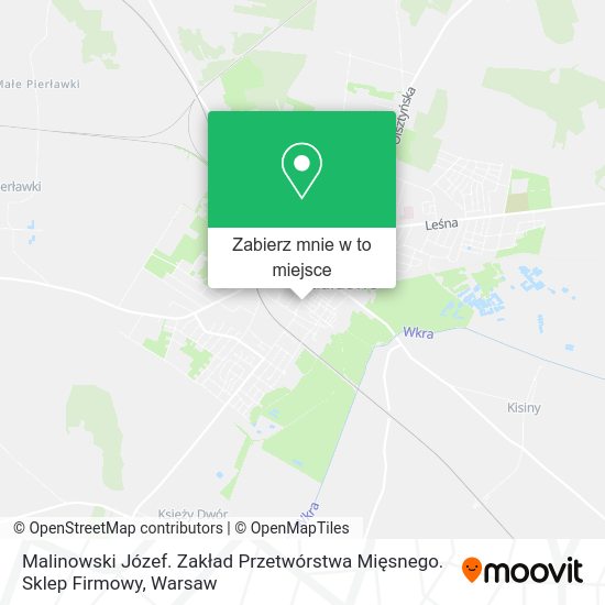 Mapa Malinowski Józef. Zakład Przetwórstwa Mięsnego. Sklep Firmowy