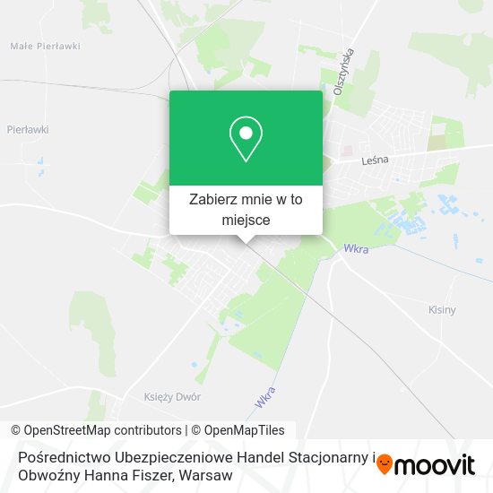 Mapa Pośrednictwo Ubezpieczeniowe Handel Stacjonarny i Obwoźny Hanna Fiszer