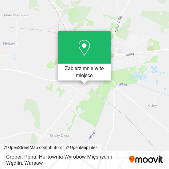 Mapa Grober. Pphu. Hurtownia Wyrobów Mięsnych i Wędlin