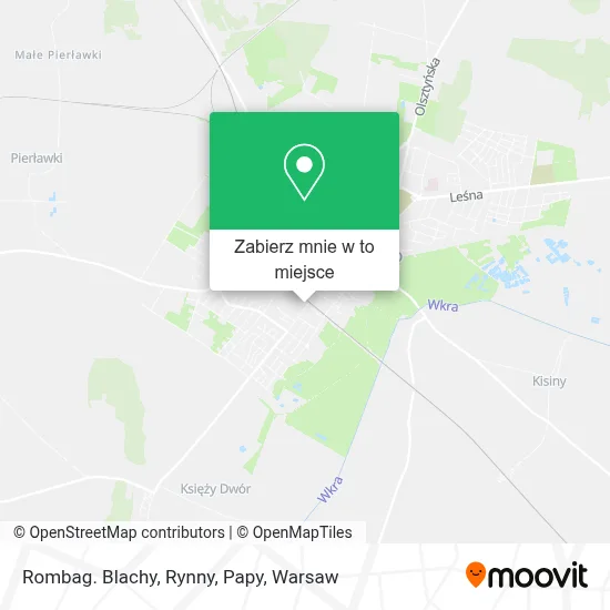 Mapa Rombag. Blachy, Rynny, Papy