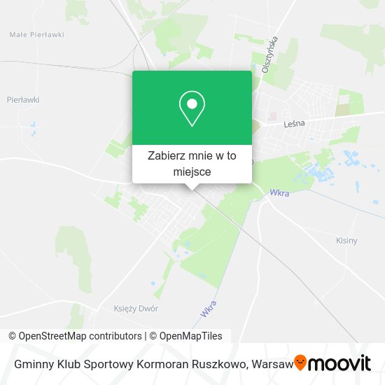 Mapa Gminny Klub Sportowy Kormoran Ruszkowo