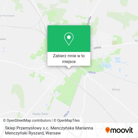 Mapa Sklep Przemysłowy s.c. Menczyńska Marianna Menczyński Ryszard