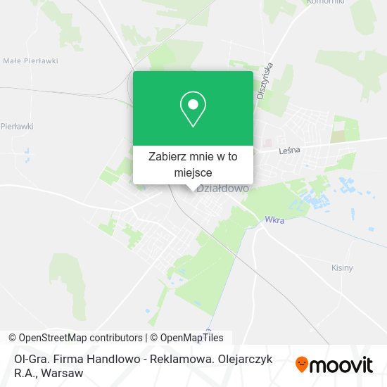 Mapa Ol-Gra. Firma Handlowo - Reklamowa. Olejarczyk R.A.