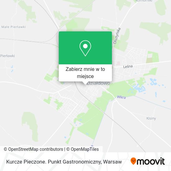 Mapa Kurcze Pieczone. Punkt Gastronomiczny