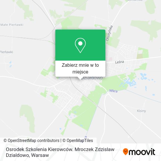 Mapa Osrodek Szkolenia Kierowców. Mroczek Zdzislaw Dzialdowo