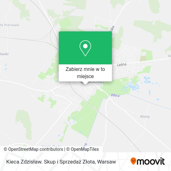 Mapa Kieca Zdzisław. Skup i Sprzedaż Złota