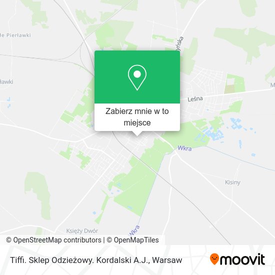 Mapa Tiffi. Sklep Odzieżowy. Kordalski A.J.