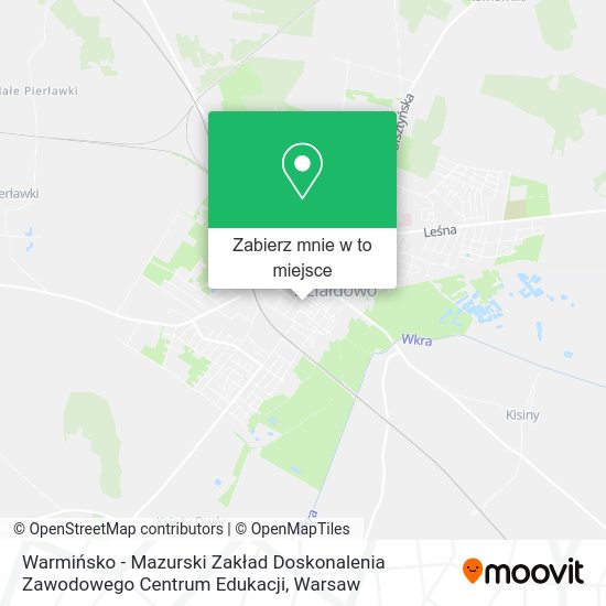 Mapa Warmińsko - Mazurski Zakład Doskonalenia Zawodowego Centrum Edukacji