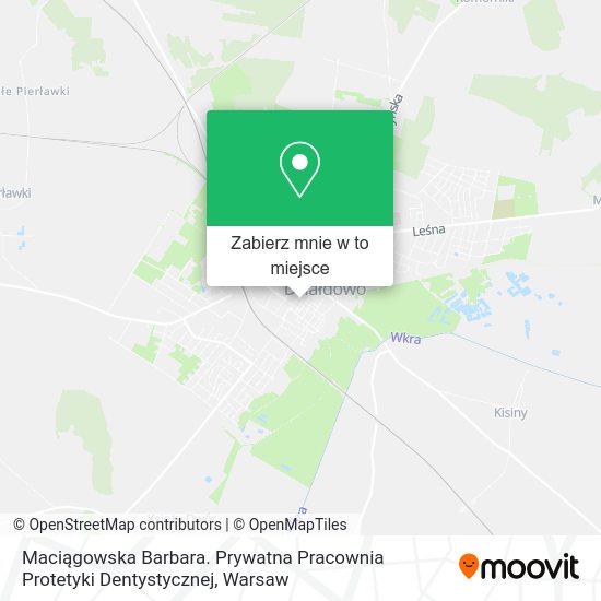 Mapa Maciągowska Barbara. Prywatna Pracownia Protetyki Dentystycznej