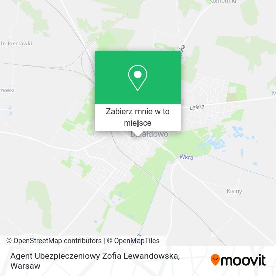 Mapa Agent Ubezpieczeniowy Zofia Lewandowska