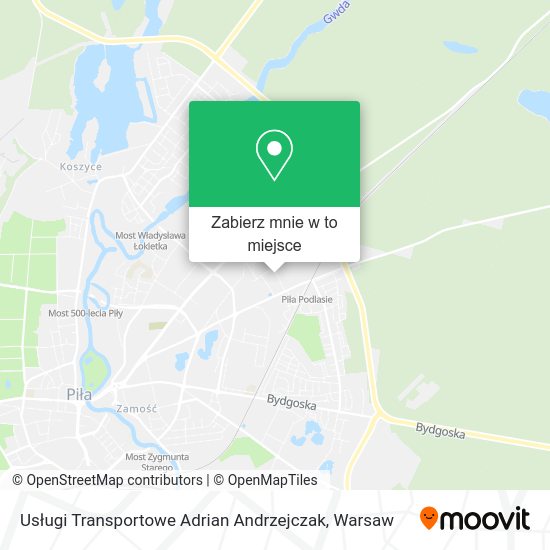 Mapa Usługi Transportowe Adrian Andrzejczak