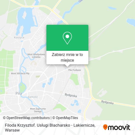 Mapa Filoda Krzysztof. Usługi Blacharsko - Lakiernicze