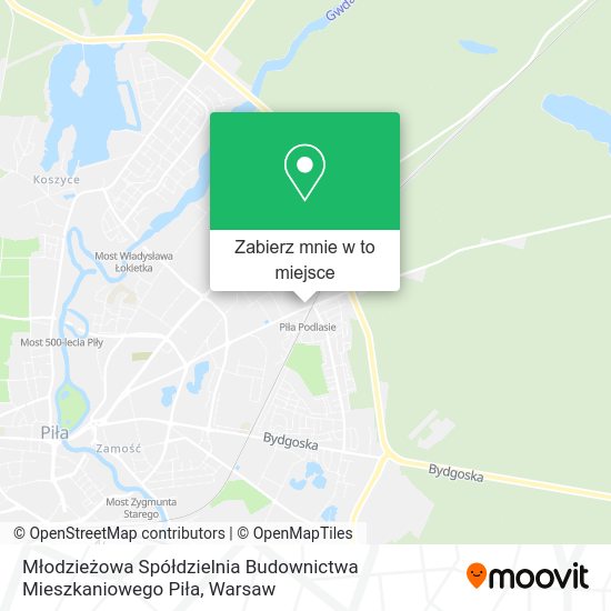 Mapa Młodzieżowa Spółdzielnia Budownictwa Mieszkaniowego Piła