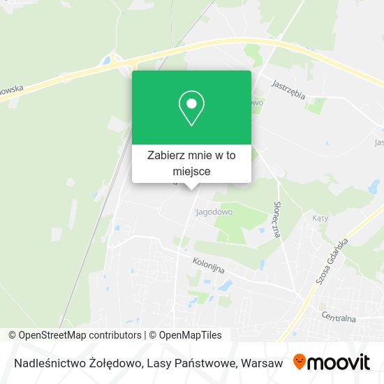 Mapa Nadleśnictwo Żołędowo, Lasy Państwowe