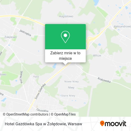 Mapa Hotel Gazdówka Spa w Żołędowie