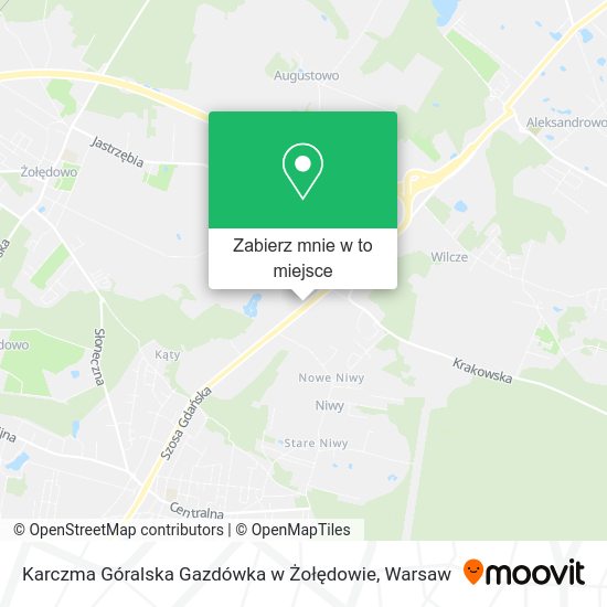 Mapa Karczma Góralska Gazdówka w Żołędowie