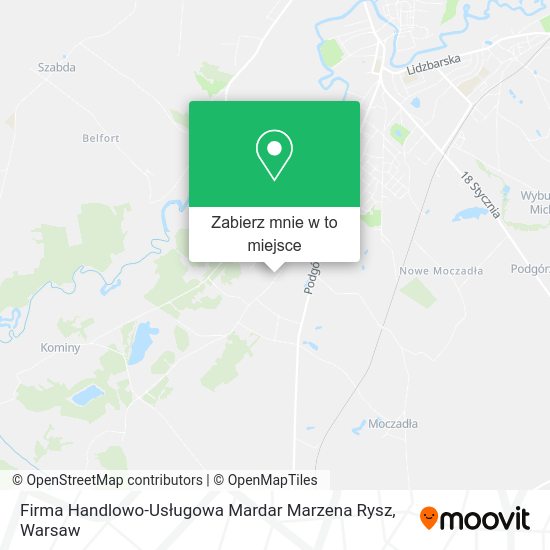 Mapa Firma Handlowo-Usługowa Mardar Marzena Rysz