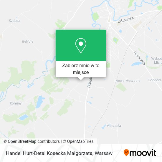 Mapa Handel Hurt-Detal Kosecka Małgorzata