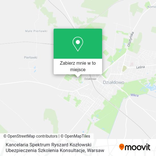 Mapa Kancelaria Spektrum Ryszard Kozłowski Ubezpieczenia Szkolenia Konsultacje