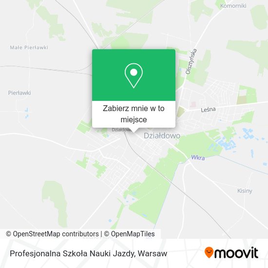 Mapa Profesjonalna Szkoła Nauki Jazdy