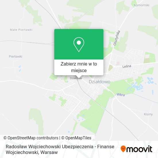 Mapa Radosław Wojciechowski Ubezpieczenia - Finanse Wojciechowski