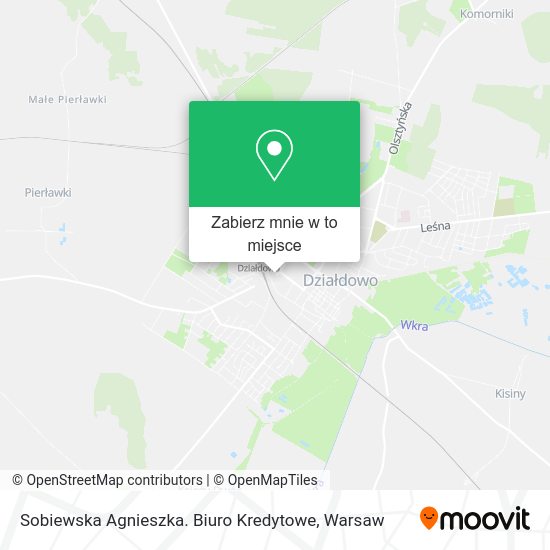 Mapa Sobiewska Agnieszka. Biuro Kredytowe