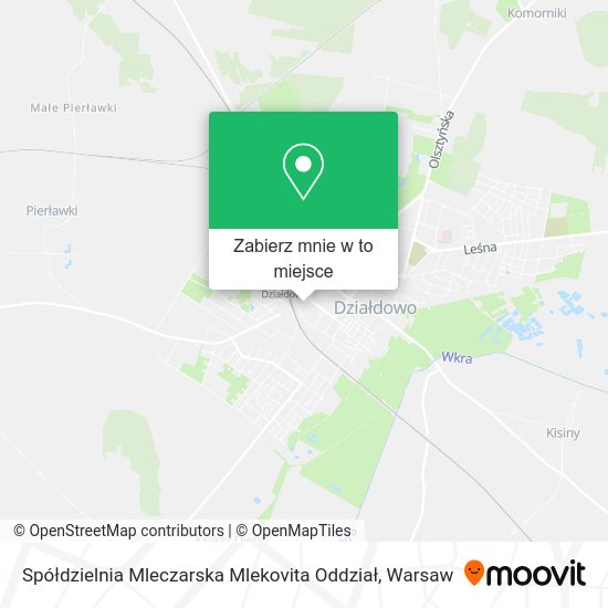 Mapa Spółdzielnia Mleczarska Mlekovita Oddział