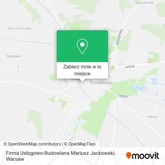 Mapa Firma Usługowo-Budowlana Mariusz Jackowski