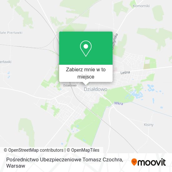 Mapa Pośrednictwo Ubezpieczeniowe Tomasz Czochra