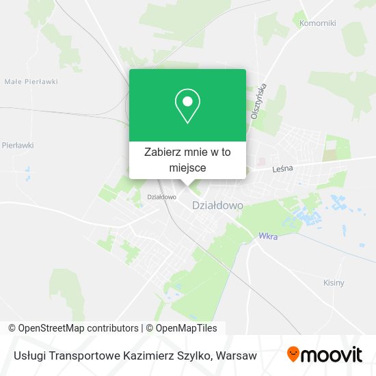 Mapa Usługi Transportowe Kazimierz Szylko