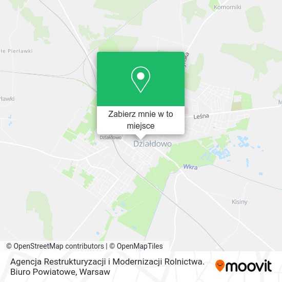 Mapa Agencja Restrukturyzacji i Modernizacji Rolnictwa. Biuro Powiatowe