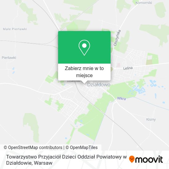 Mapa Towarzystwo Przyjaciół Dzieci Oddział Powiatowy w Działdowie