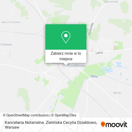 Mapa Kancelaria Notarialna. Zielińska Cecylia Działdowo