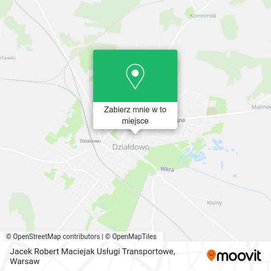 Mapa Jacek Robert Maciejak Usługi Transportowe