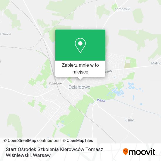 Mapa Start Ośrodek Szkolenia Kierowców Tomasz Wiśniewski