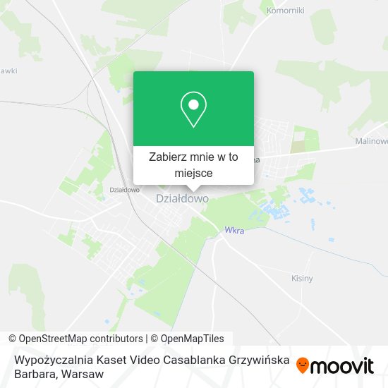 Mapa Wypożyczalnia Kaset Video Casablanka Grzywińska Barbara