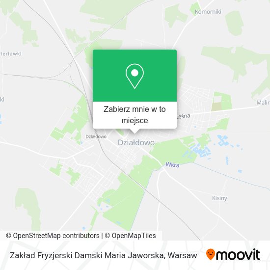 Mapa Zakład Fryzjerski Damski Maria Jaworska