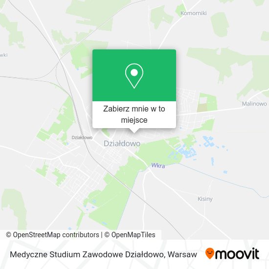 Mapa Medyczne Studium Zawodowe Działdowo