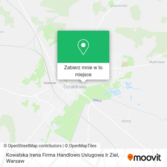 Mapa Kowalska Irena Firma Handlowo Uslugowa Ir Ziel