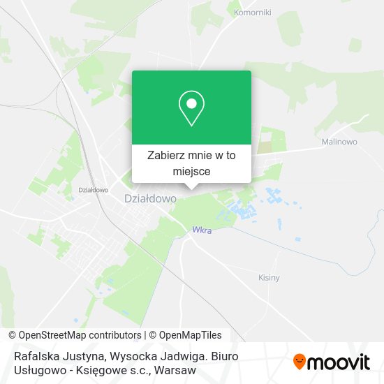 Mapa Rafalska Justyna, Wysocka Jadwiga. Biuro Usługowo - Księgowe s.c.