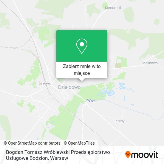 Mapa Bogdan Tomasz Wróblewski Przedsiębiorstwo Usługowe Bodzion