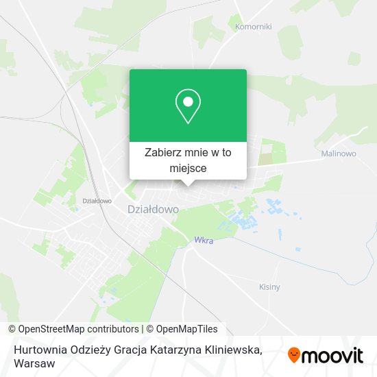 Mapa Hurtownia Odzieży Gracja Katarzyna Kliniewska