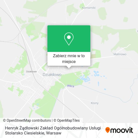 Mapa Henryk Żądłowski Zakład Ogólnobudowlany Usługi Stolarsko Ciesielskie