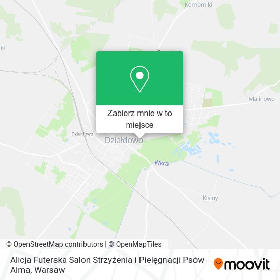 Mapa Alicja Futerska Salon Strzyżenia i Pielęgnacji Psów Alma