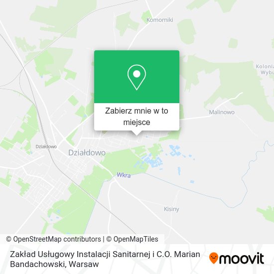 Mapa Zakład Usługowy Instalacji Sanitarnej i C.O. Marian Bandachowski