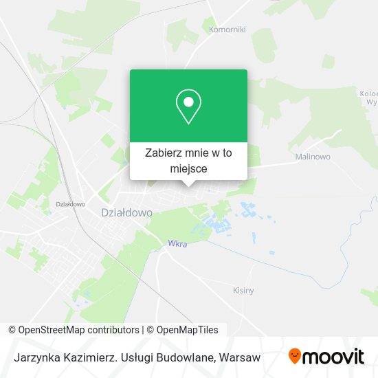 Mapa Jarzynka Kazimierz. Usługi Budowlane