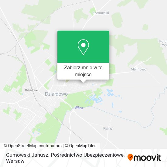 Mapa Gumowski Janusz. Pośrednictwo Ubezpieczeniowe